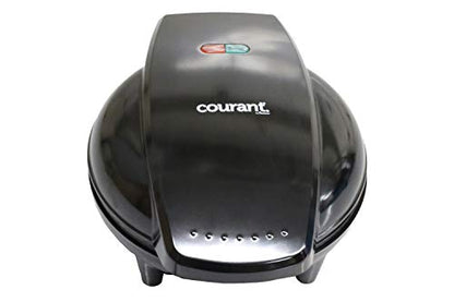 Courant Mini Donut Maker Machine for Holiday, Kid-Friendly, Breakfast or Snack, Desserts & More with Non-stick Surface, Makes 7 Doughnuts, Black