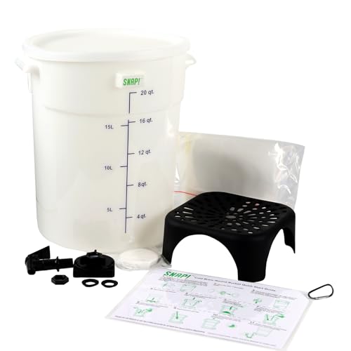 Snap! 5 Gallon Cold Brew Coffee Maker – Low Acid Commercial Cold Brew System with Dual Filtration for Smooth Coffee -Cold Brew Coffee Set-White