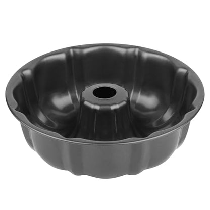 Novery 9.5" Non-stick Cake Pan, Heavy Duty Carbon Steel Fluted Tube Round Baking Pan,Buntz Pound Cake Pan Mold,Tube Bakeware,Baking Mold for Jello,Gelatin,Chocoflan,Flan