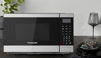 Frigidaire 0.9 CU. FT. Microwave, Digital Control Panel - Auto Cooking Settings - Child Safety Lock - Stainless Steel