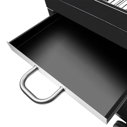 Charcoal Grill, BBQ Grill Charcoal Grill with Pull-Out Grease Tray for Outdoor Patio Backyard, Compact Version