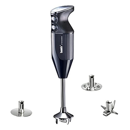 bamix Made in Switzerland M200 PRIME - 2-speed Immersion Hand Blender, 200W 120V 60Hz – Black - Includes 3 Stainless Steel Blades – Aerating, Blending, and Chopping Blades