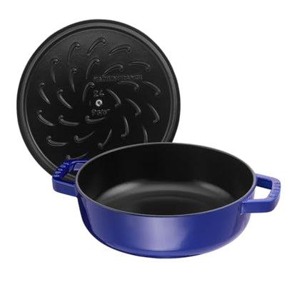Staub 40511 HS-476-P2 0 with Chistera Cast Iron 28 cm Dark Blue