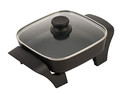 8-Inch Nonstick Electric Skillet with Glass Lid