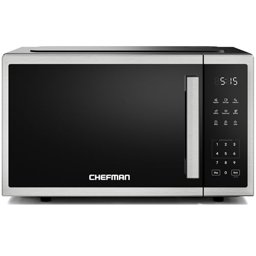 Chefman Countertop Microwave, 0.9 Cu Ft, 900W, Stainless Steel