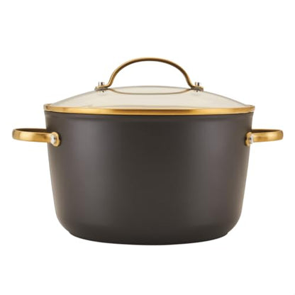 Farberware Forged Induction Ceramic Nonstick Cookware Set, 12-Piece, Black Pots & Pans