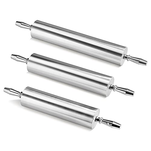 New Star Foodservice Extra Heavy Duty Restaurant Aluminum Rolling Pin, 18", Silver