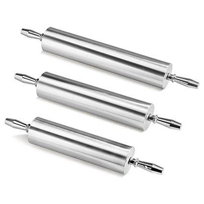 New Star Foodservice Extra Heavy Duty Restaurant Aluminum Rolling Pin, 18", Silver