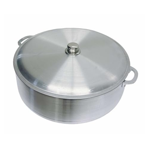 20 Qt Aluminum Caldero Stock Pot, Cooking Dutch Oven With Lid,Satin Finish
