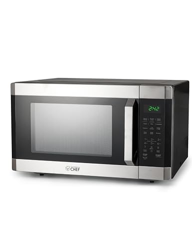 Commercial Chef 1.6 Cu. Ft. Countertop Microwave Oven, CHM16MS6, Stainless