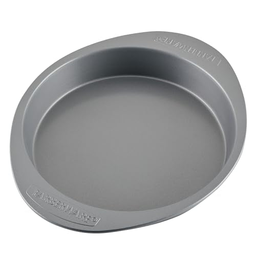 Farberware Nonstick Bakeware Baking Pan / Nonstick Cake Pan, Round - 9 Inch, Gray, 1 Count (Pack of 1)