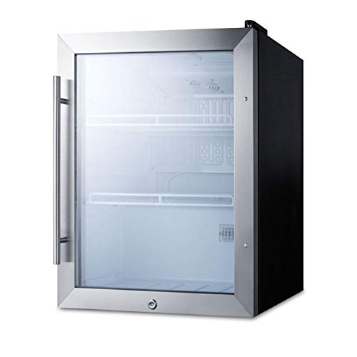 Summit 19” Beverage Center, 2.1 cu.ft. Capacity, Compact Outdoor Refrigerator, Stainless Steel & Glass- SPR314LOS