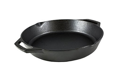 Lodge Seasoned Cast Iron Dual Handle Pan 12 Inch - Cast Iron Frying Pan - Even Heat Distribution - Oven & Stovetop Safe - PFAS-Free, Non-Toxic Cookware