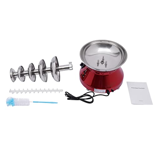 Commercial Chocolate Fountain, 110v 230w Electric Hot Chocolate Fondue Tower 5-Tier 7lbs Capacity Stainless Steel Melting & Heating Machine Nacho Cheese Fondue Fountain Machine for Parties