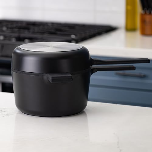 Alva Neat 5-Piece Nonstick Nesting Cookware Set, Lightweight Pots & Pans Set, Easy to Store, Induction + Oven Safe, Made Without PFAS, PTFE or PFOA, Non Stick Cookware Set for Small Kitchens and RVs