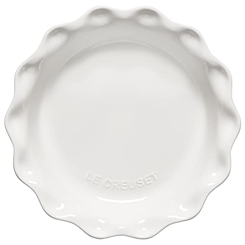 Le Creuset Stoneware 9" Heritage Pie Dish, White