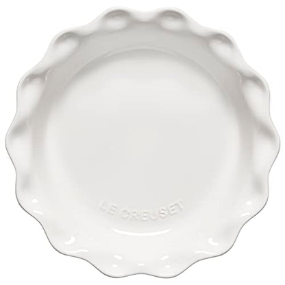 Le Creuset Stoneware 9" Heritage Pie Dish, White
