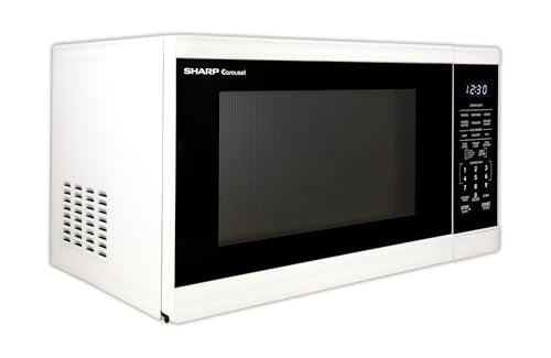 SHARP Countertop Microwave Oven with Removable 12.4" Carousel Turntable, 1100 Watt, 1.4 Cubic Feet, White