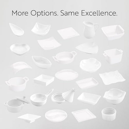 Restaurantware 3 Ounce Mini Cocotte 10 Oven-Safe Mini Dishes - Built-In Handles Microwave-Safe White Porcelain Mini Dutch Oven With Lid Dishwasher-Safe For Baking Appetizers Or Desserts