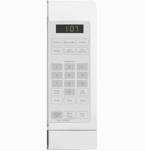 GE Countertop Microwave Oven, 700 Watt, 0.7 Cu. Ft., White, GCST07N1WWW