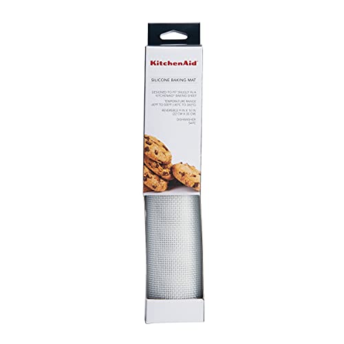 KitchenAid Silicone Medium Baking Mat, 9x14-Inch, Gray