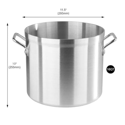 New Star Foodservice 16 Qt Aluminum Stock Pot, No Cover