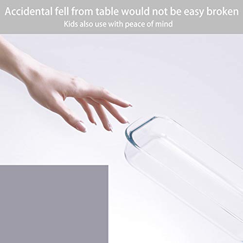 FOYO Basics Tempered Glass Baking Dish, 2 Quart Clear Oblong Dish Set, Casserole Dish Cooking Oven Bake