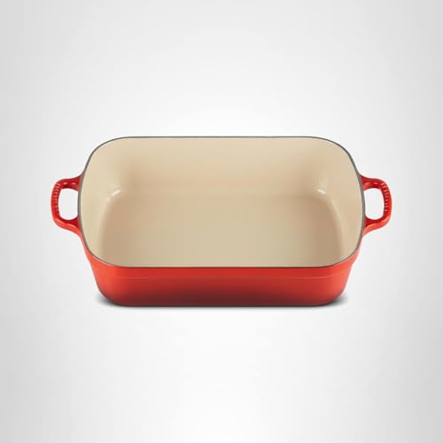 Le Creuset Enameled Cast Iron Signature Rectangular Roaster, 5.25 qt. (9.8" x 13"), Cerise