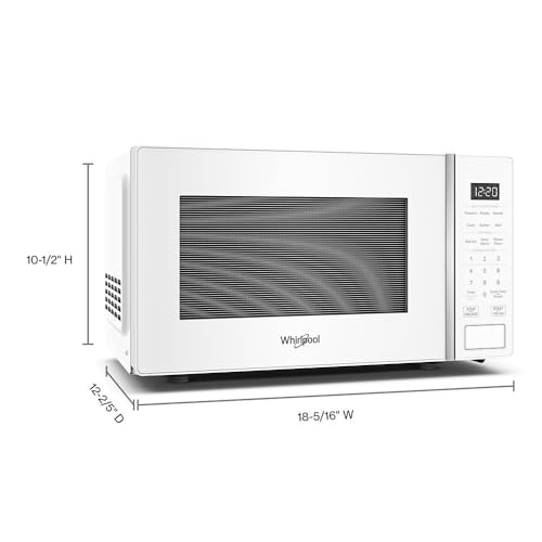 Whirlpool WMCS3018RW Countertop Microwave with Turntable 0.7 Cu. Ft, Steam Clean, 700 Watt Microwave, White