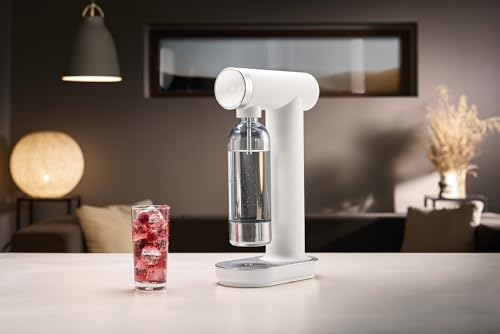 Smeg SKC01WHM Soda Maker, Non-Slip Feet, Space Saving Design, 800ml, Matte White