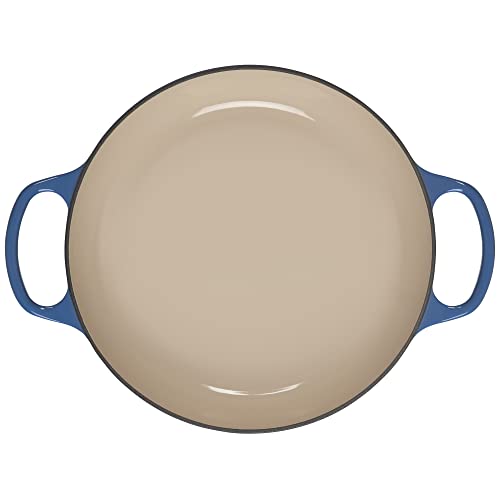 Le Creuset Noel Collection: Signature Cast Iron Braiser Embossed Snowflake w/Stainless Steel Knob, 2.25 qt., Marseille