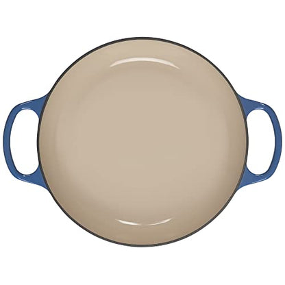 Le Creuset Noel Collection: Signature Cast Iron Braiser Embossed Snowflake w/Stainless Steel Knob, 2.25 qt., Marseille