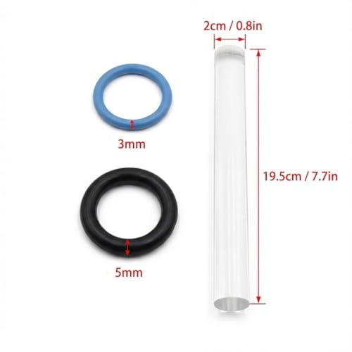 DIYOOHOMY 2Pcs Polymer Clay Roller Tools, Acrylic Rolling Pin with Thickness Rings Kit, Air Dry Clay Tools Clear Slab Roller Supplies