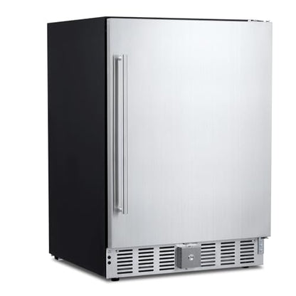 Garvee Beverage Refrigerator 24 in, Weather Proof Stainless Steel Beverage Fridge for Outdoor Kitchen and Patio, Indoor/Outdoor Beverage Cooler for 180 Cans, Built-in/Freestanding