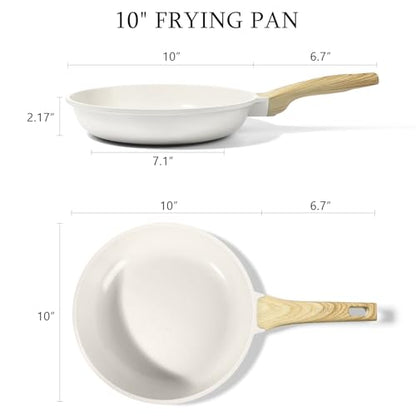 GiPP Ceramic Nonstick Frying Pan - 10 Inch Healthy Non-Toxic Non Stick Skillet Omelette Pans, Induction Compatible Chef Pan, PFAS & PFOA-Free, Dishwasher Safe, Stay Cool Handles Visit the Store