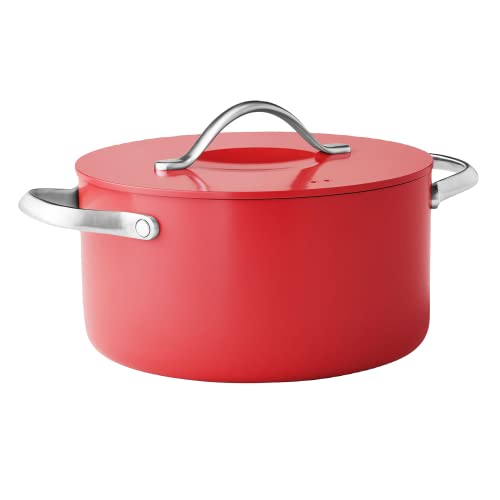 MEMBER MARK 11-Piece Modern Ceramic Cookware Set in Red 23x15x11