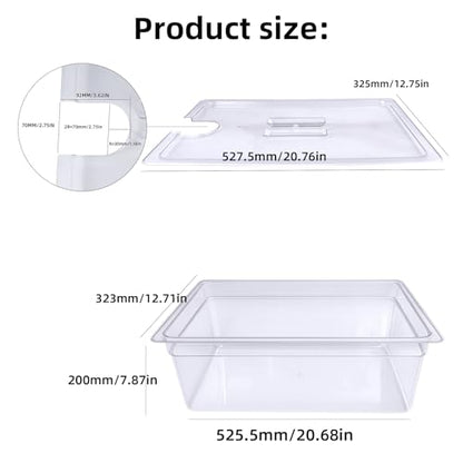 WELKOR 26 QT Sous Vide Container with Lid,Sous Vide Cookers Compatible with Anova, Joule, Nano, Wancle, Instapot,Perfect for Chicken, Beef,Parties and Professionals (26 qt without rack)