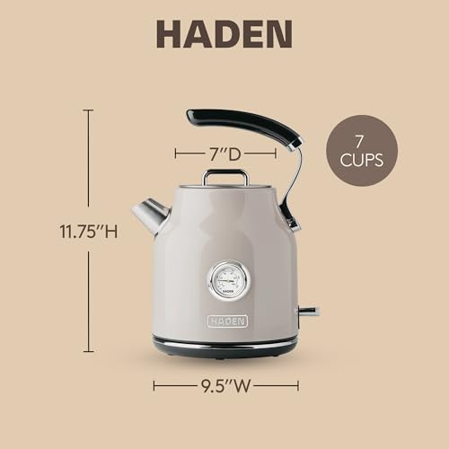 Haden Dorset 1.7 Liter Stainless Steel Electric Kettle, Hot Water Kettle
