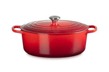 Le Creuset Enameled Cast Iron Signature Oval Dutch Oven, 8 qt., Cerise