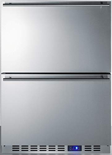 Summit 24” Two-Drawer Freezer, Outdoor Drawer Freezer, 4.26 cu.ft. Capacity, Stainless Steel- SPFF51OS2D