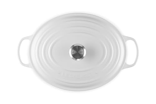 Le Creuset Enameled Cast Iron Signature Oval Dutch Oven, 8 qt., White