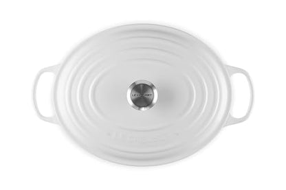 Le Creuset Enameled Cast Iron Signature Oval Dutch Oven, 8 qt., White