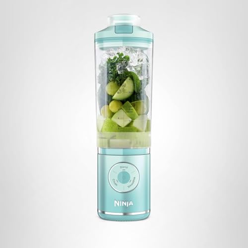 Ninja Blast Max, Portable Blender + Twist & Go, Personal Smoothie, Blend, Ice Crush, 3 Programs, Cordless, 22oz removable Vessel, Dishwasher Safe, Leakproof, Sea Glass, BC251MT