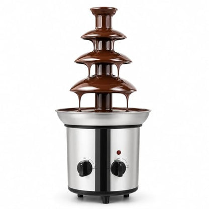 4-Tier Chocolate Fountain Machine, 60.86 oz Stainless Steel Fondue