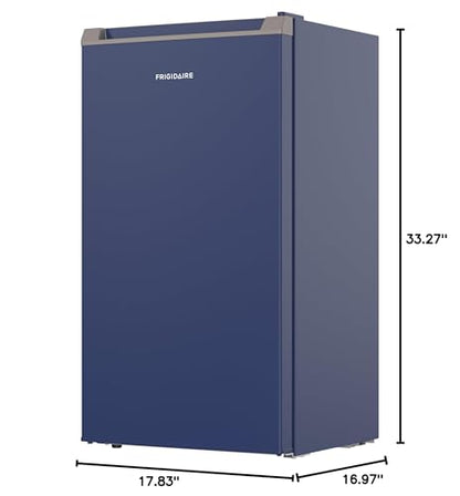 Frigidaire Mini Refrigerator, Compact Freezer Compartment, Adjustable Thermostat Control, Reversible Door, Contemporary Series, 3.2 cu ft, Blue