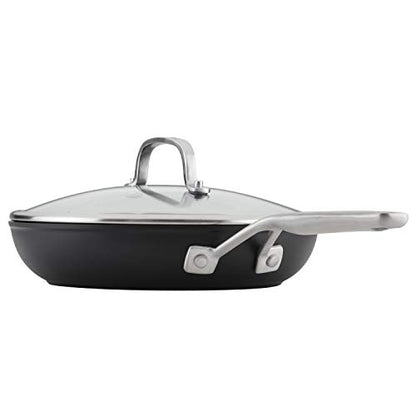 KitchenAid Hard Anodized Induction Nonstick Fry Pan/Skillet with Lid, 10 Inch, Matte Black