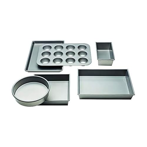 Chicago Metallic Commercial II Non-Stick 6-Piece Bakeware Set, Silver