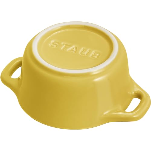 Staub Ceramic 3-pc Mini Round Cocotte Set - Citron