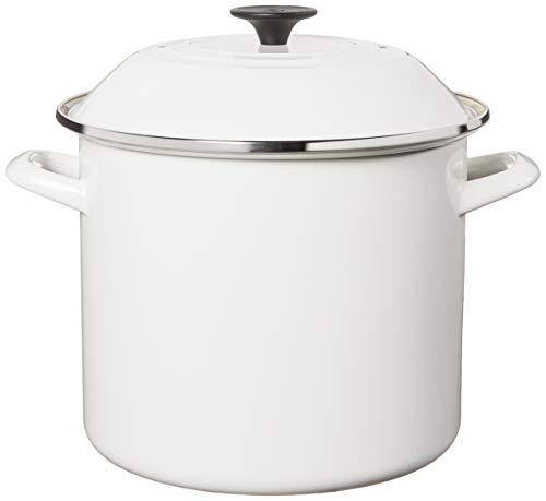 Le Creuset Enamel On Steel Stockpot, 10 qt., White