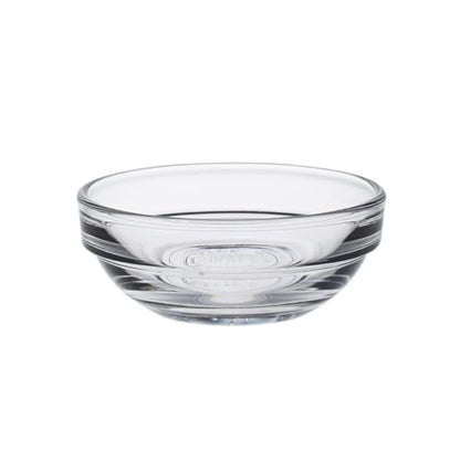 Duralex Made In France Lys Stackable Glass Bowl (Set of 4), 1 oz., 2.3 Inches, Clear